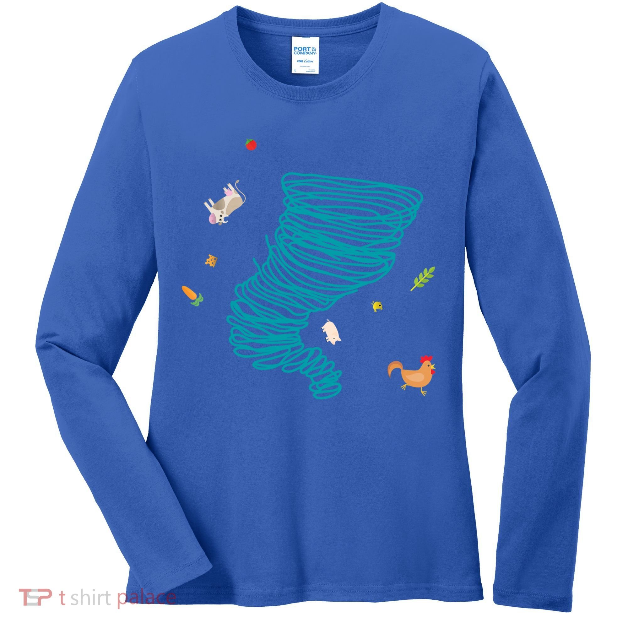 Funny Tornado Gift Weather Twister Hurricane Gift Women's Long Sleeve Shirt