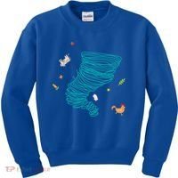 Funny Tornado Gift Weather Twister Hurricane Gift Kids Sweatshirt thumb 0