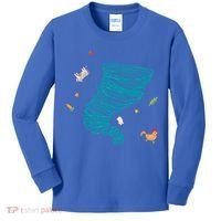 Funny Tornado Gift Weather Twister Hurricane Gift Kids Long Sleeve Shirt thumb 0