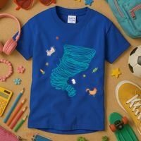 Funny Tornado Gift Weather Twister Hurricane Gift Kids T-Shirt thumb 3