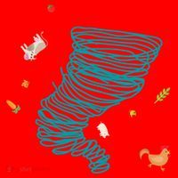 Funny Tornado Gift Weather Twister Hurricane Gift Santa Hat thumb 1