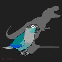 Funny Turquoise Green Cheeked Conure Trex Dinosaur Parrot Tumbler thumb 3
