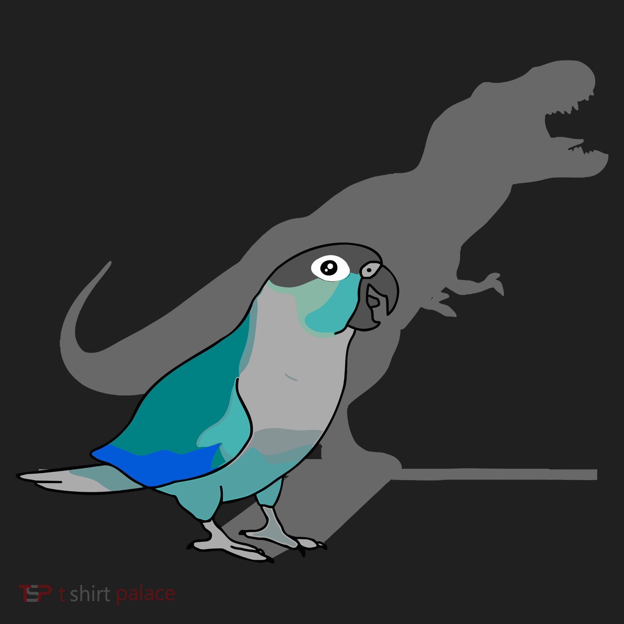 Funny Turquoise Green Cheeked Conure Trex Dinosaur Parrot Tumbler