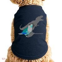 Funny Turquoise Green Cheeked Conure Trex Dinosaur Parrot Doggie Tank thumb 0