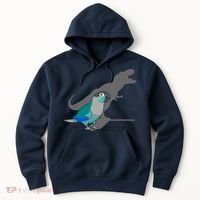Funny Turquoise Green Cheeked Conure Trex Dinosaur Parrot Hoodie thumb 0