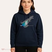Funny Turquoise Green Cheeked Conure Trex Dinosaur Parrot Hoodie thumb 5