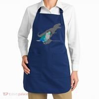 Funny Turquoise Green Cheeked Conure Trex Dinosaur Parrot Apron thumb 2