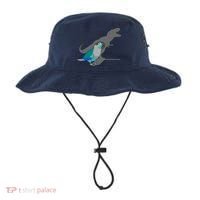 Funny Turquoise Green Cheeked Conure Trex Dinosaur Parrot Bucket Hat thumb 0