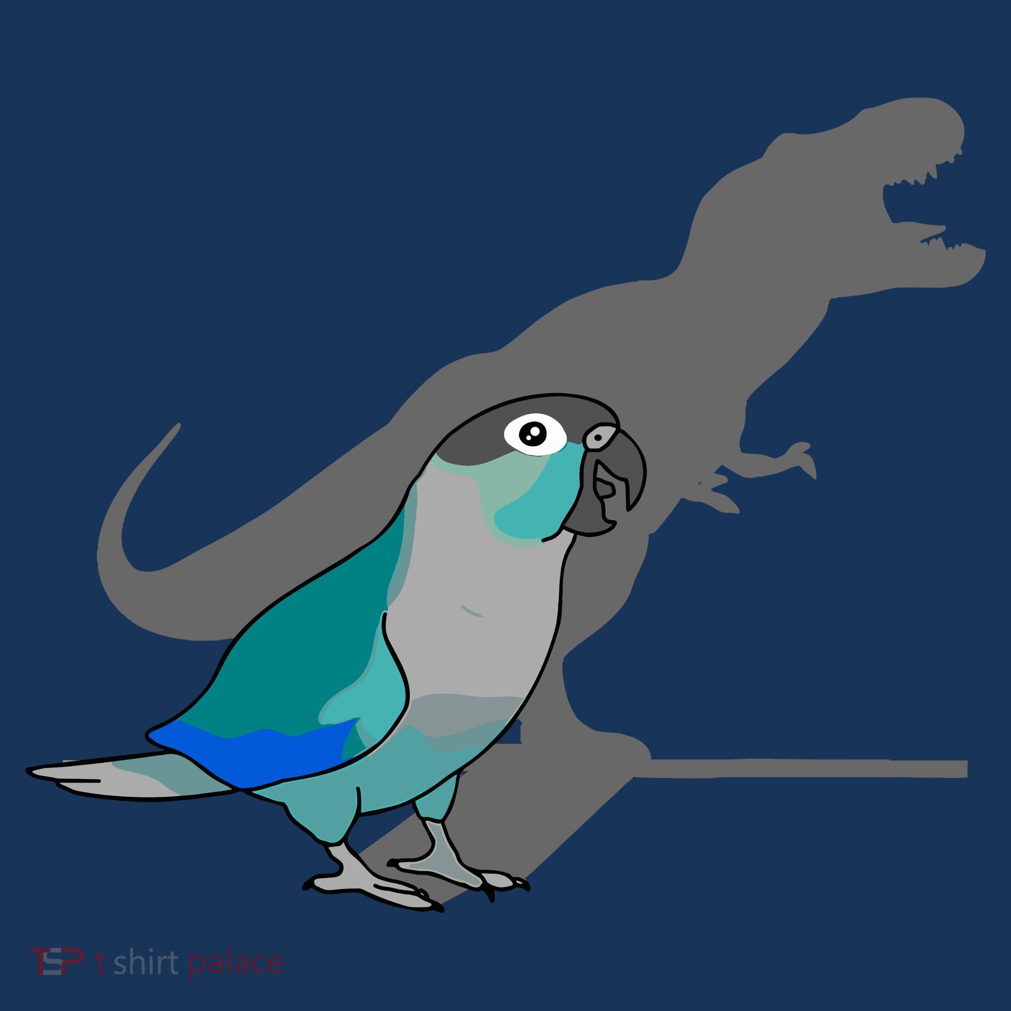 Funny Turquoise Green Cheeked Conure Trex Dinosaur Parrot Women's Hoodie