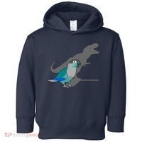 Funny Turquoise Green Cheeked Conure Trex Dinosaur Parrot Toddler Hoodie thumb 0