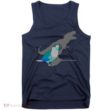 Funny Turquoise Green Cheeked Conure Trex Dinosaur Parrot Tank Top