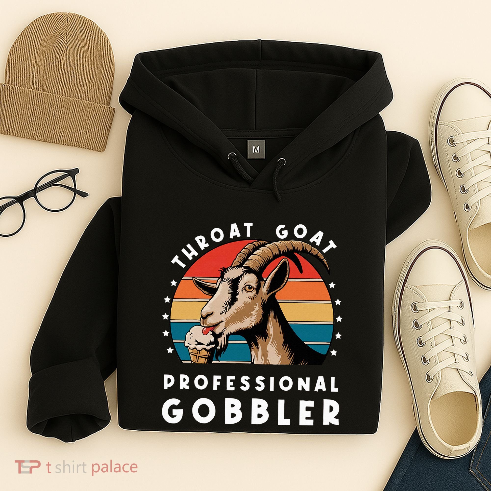 Funny Throat Goat Professional Gobbler Hoodie