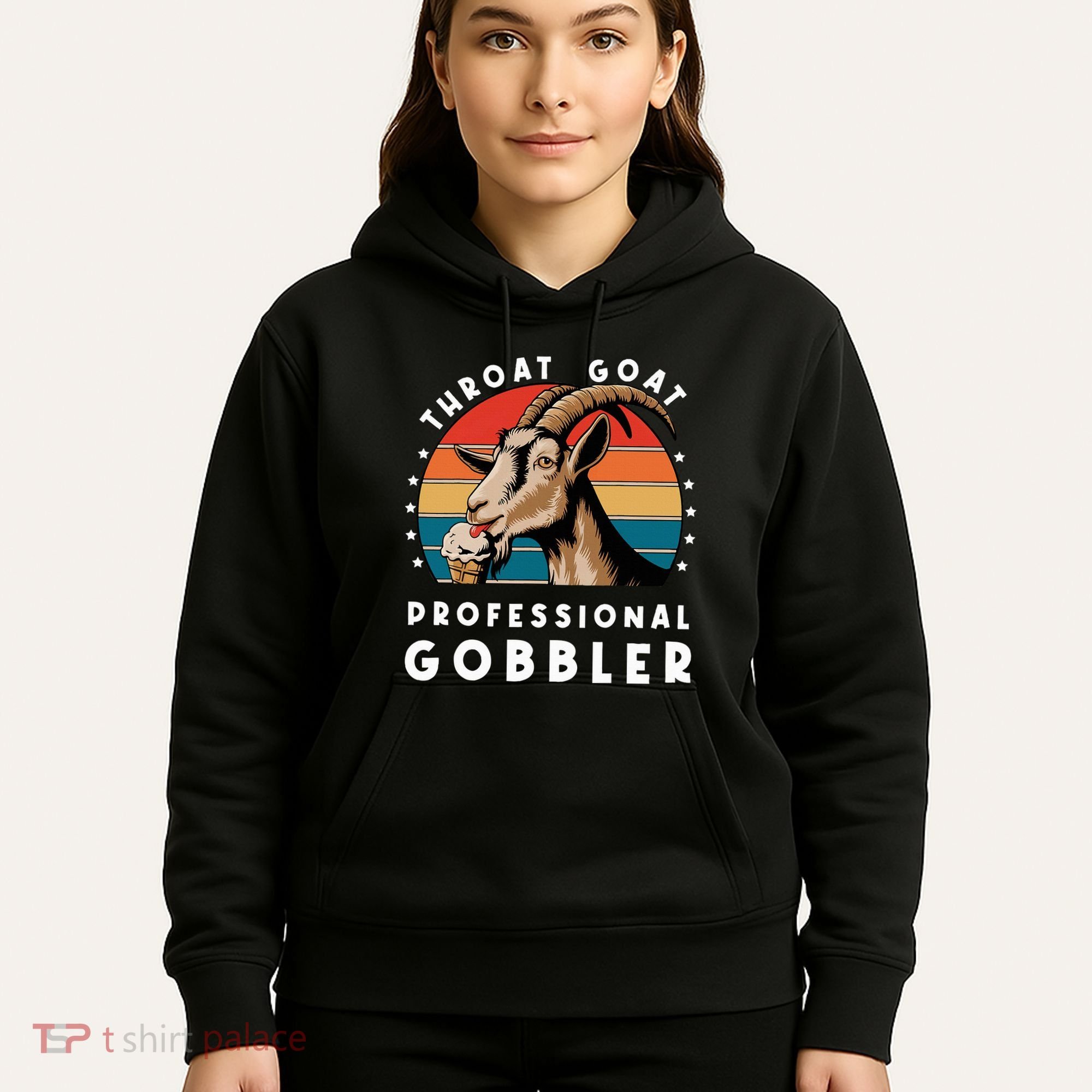 Funny Throat Goat Professional Gobbler Hoodie