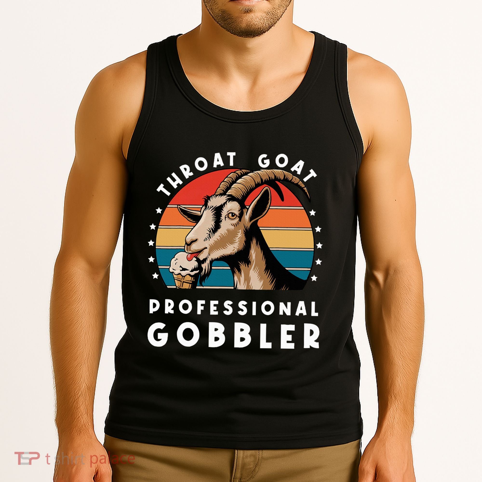 Funny Throat Goat Professional Gobbler Tank Top