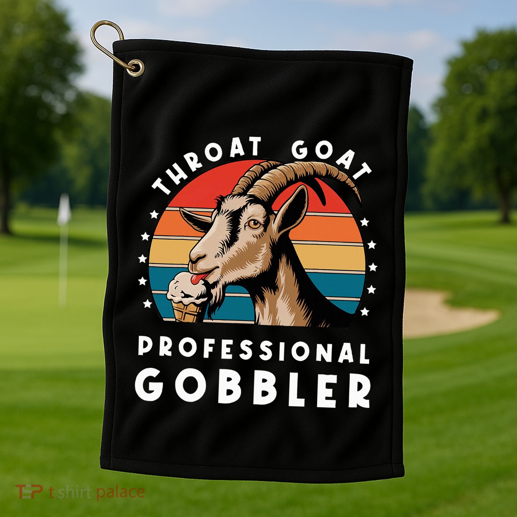 Funny Throat Goat Professional Gobbler Golf Towel