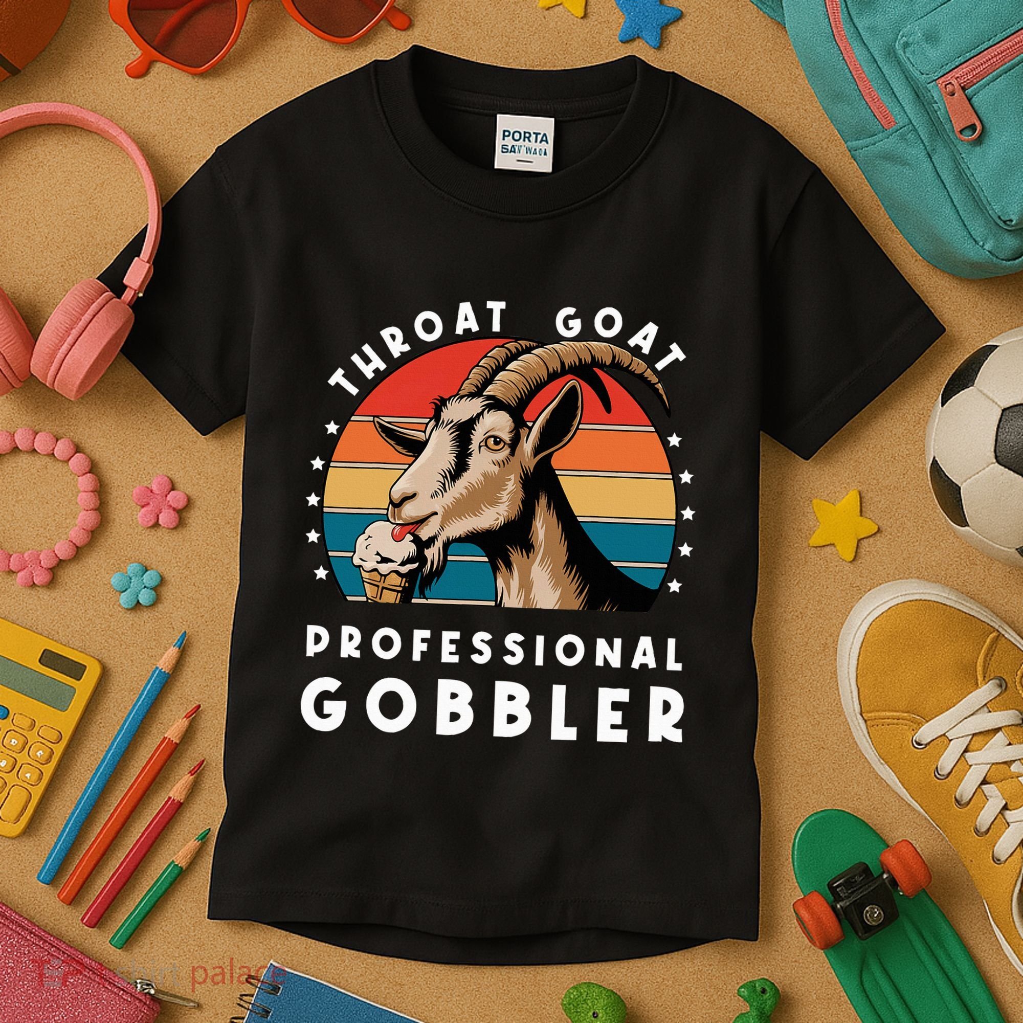 Funny Throat Goat Professional Gobbler Kids T-Shirt