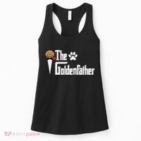 Funny The Goldenfather Golden Retriever Dog Father Women's Tank Top thumb 0