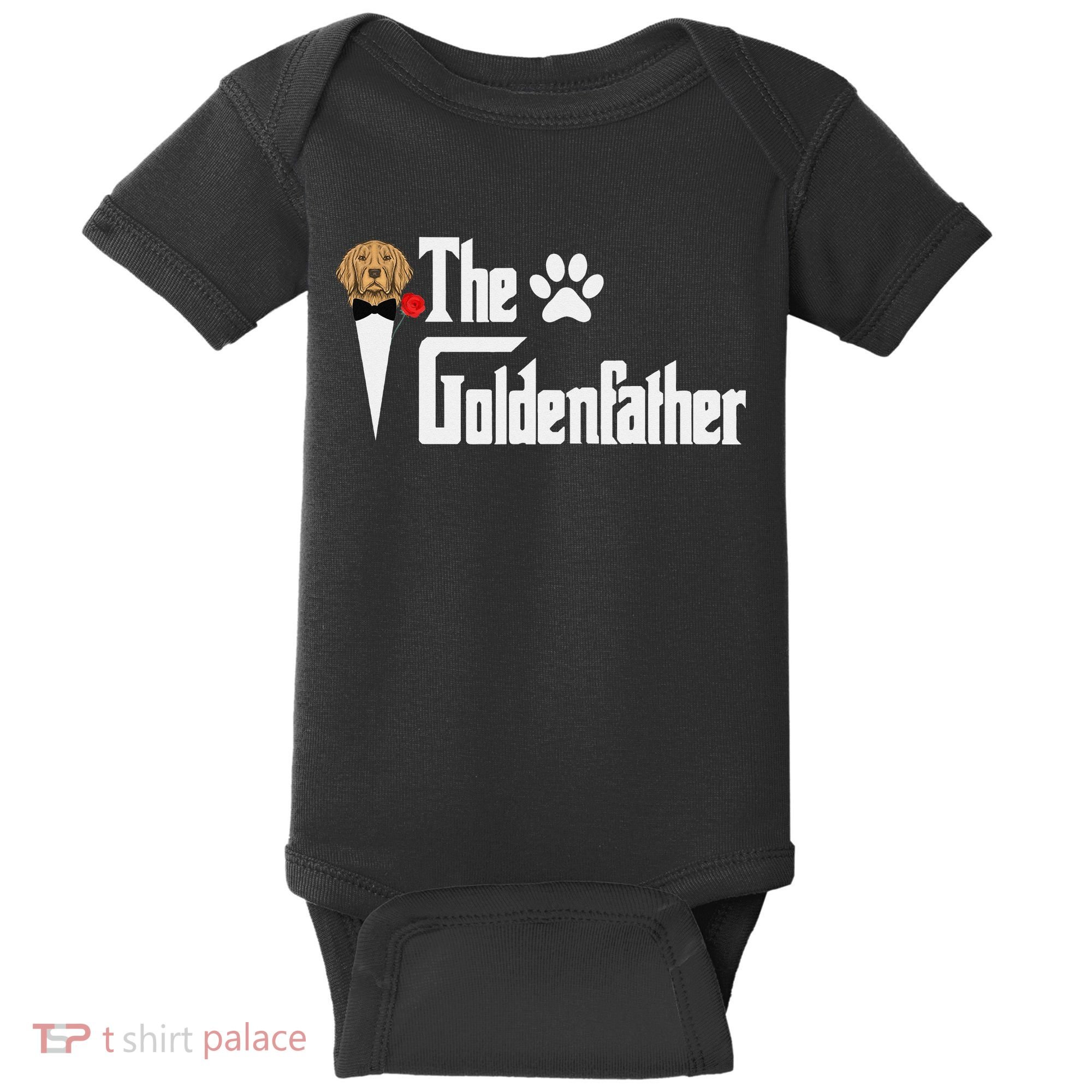 Funny The Goldenfather Golden Retriever Dog Father Baby Bodysuit