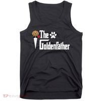 Funny The Goldenfather Golden Retriever Dog Father Tank Top thumb 0