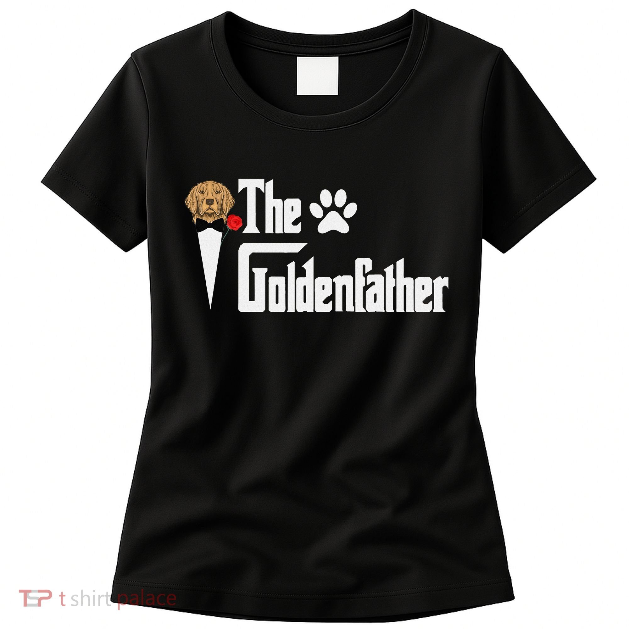 Funny The Goldenfather Golden Retriever Dog Father Women's T-Shirt
