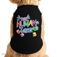 Funny Tiny Human Tamer Daycare Provider Teacher Gift Doggie Tank thumb 0