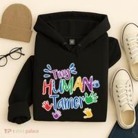 Funny Tiny Human Tamer Daycare Provider Teacher Gift Hoodie thumb 4