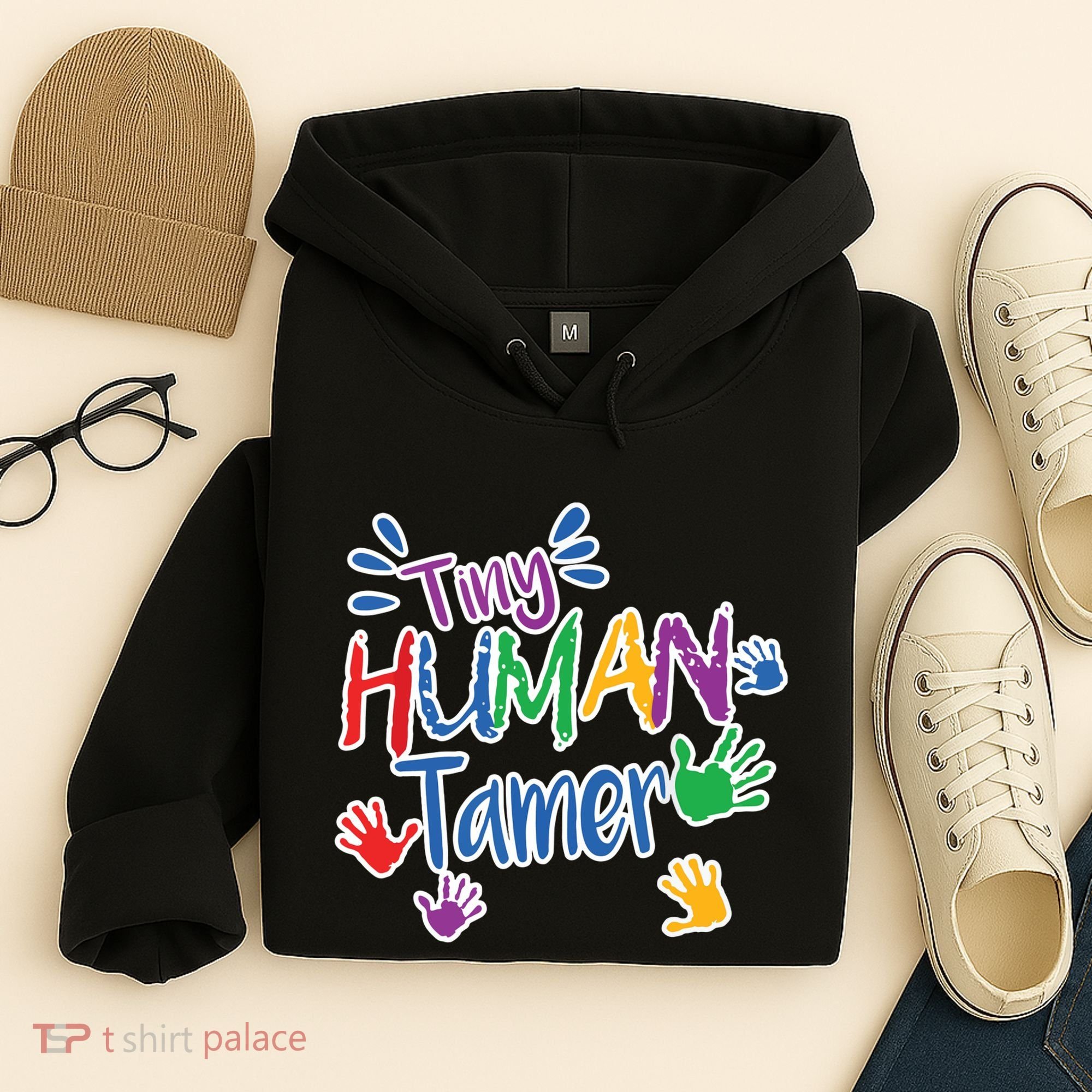 Funny Tiny Human Tamer Daycare Provider Teacher Gift Hoodie