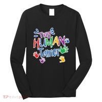 Funny Tiny Human Tamer Daycare Provider Teacher Gift Long Sleeve Shirt thumb 0