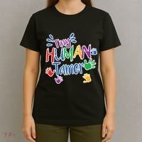 Funny Tiny Human Tamer Daycare Provider Teacher Gift T-Shirt thumb 4