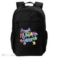 Funny Tiny Human Tamer Daycare Provider Teacher Gift Backpack thumb 0