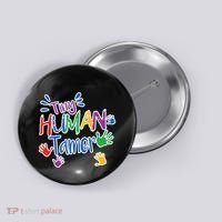 Funny Tiny Human Tamer Daycare Provider Teacher Gift Button thumb 0