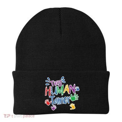Funny Tiny Human Tamer Daycare Provider Teacher Gift Beanie