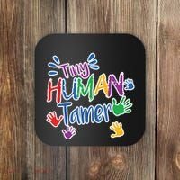 Funny Tiny Human Tamer Daycare Provider Teacher Gift Coaster thumb 0