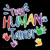 Funny Tiny Human Tamer Daycare Provider Teacher Gift Women's Hoodie thumb 2