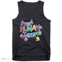 Funny Tiny Human Tamer Daycare Provider Teacher Gift Tank Top thumb 0