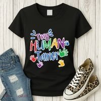 Funny Tiny Human Tamer Daycare Provider Teacher Gift Women's T-Shirt thumb 3