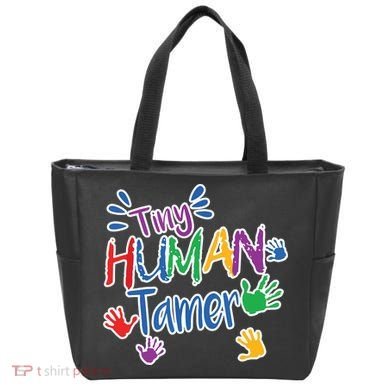 Funny Tiny Human Tamer Daycare Provider Teacher Gift Tote Bag
