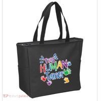 Funny Tiny Human Tamer Daycare Provider Teacher Gift Tote Bag thumb 2