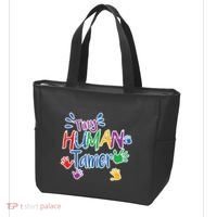 Funny Tiny Human Tamer Daycare Provider Teacher Gift Tote Bag thumb 3