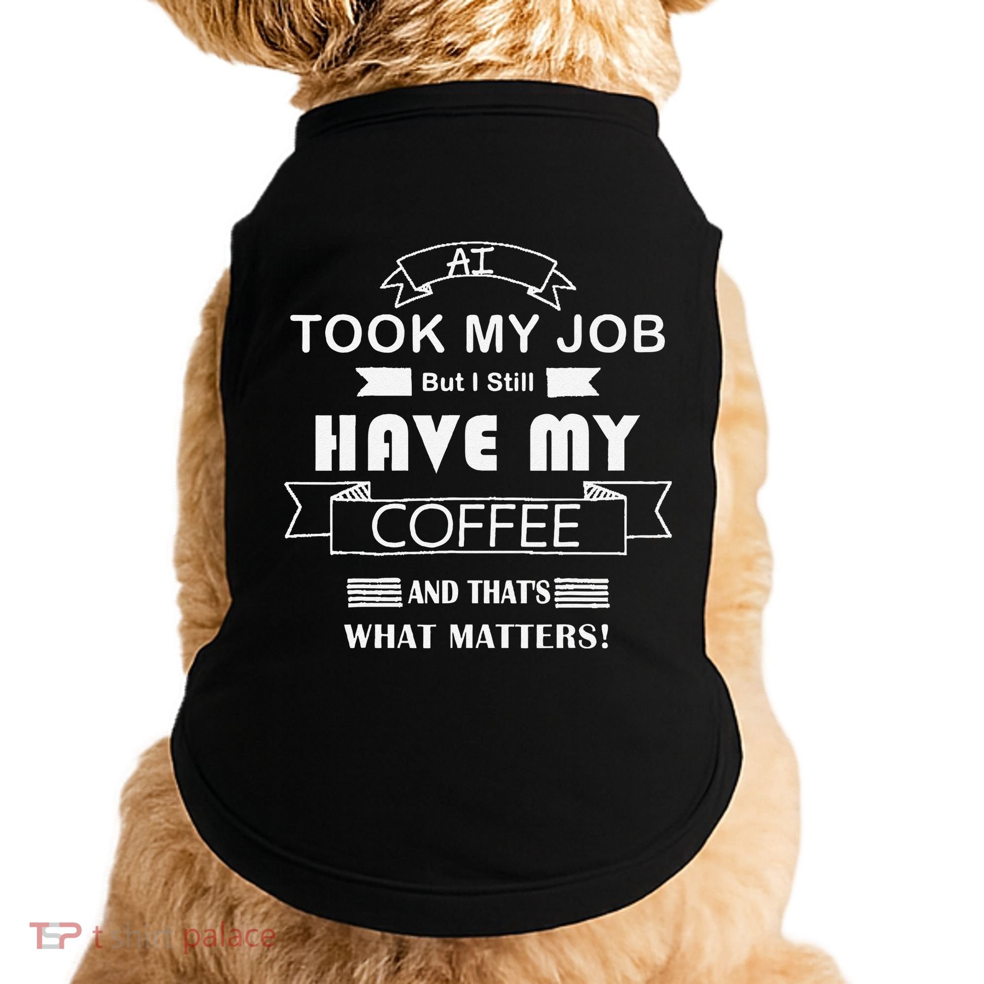 Funny Tech Humor Coffee Lover For Unemployed Remote Workers Doggie Tank