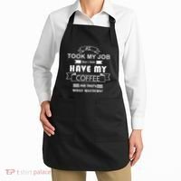 Funny Tech Humor Coffee Lover For Unemployed Remote Workers Apron thumb 2