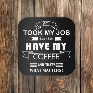 Funny Tech Humor Coffee Lover For Unemployed Remote Workers Coaster