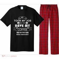 Funny Tech Humor Coffee Lover For Unemployed Remote Workers Pajama Set thumb 0