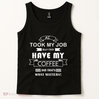 Funny Tech Humor Coffee Lover For Unemployed Remote Workers Tank Top thumb 2