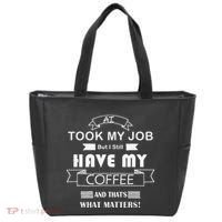 Funny Tech Humor Coffee Lover For Unemployed Remote Workers Tote Bag thumb 0