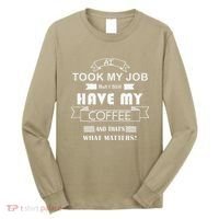 Funny Tech Humor Coffee Lover For Unemployed Remote Workers Long Sleeve Shirt thumb 0