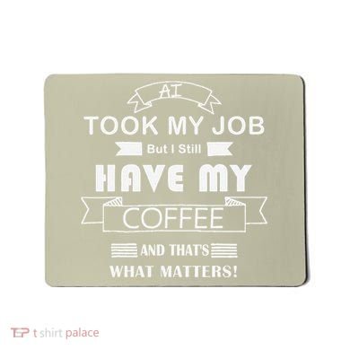 Funny Tech Humor Coffee Lover For Unemployed Remote Workers Mousepad