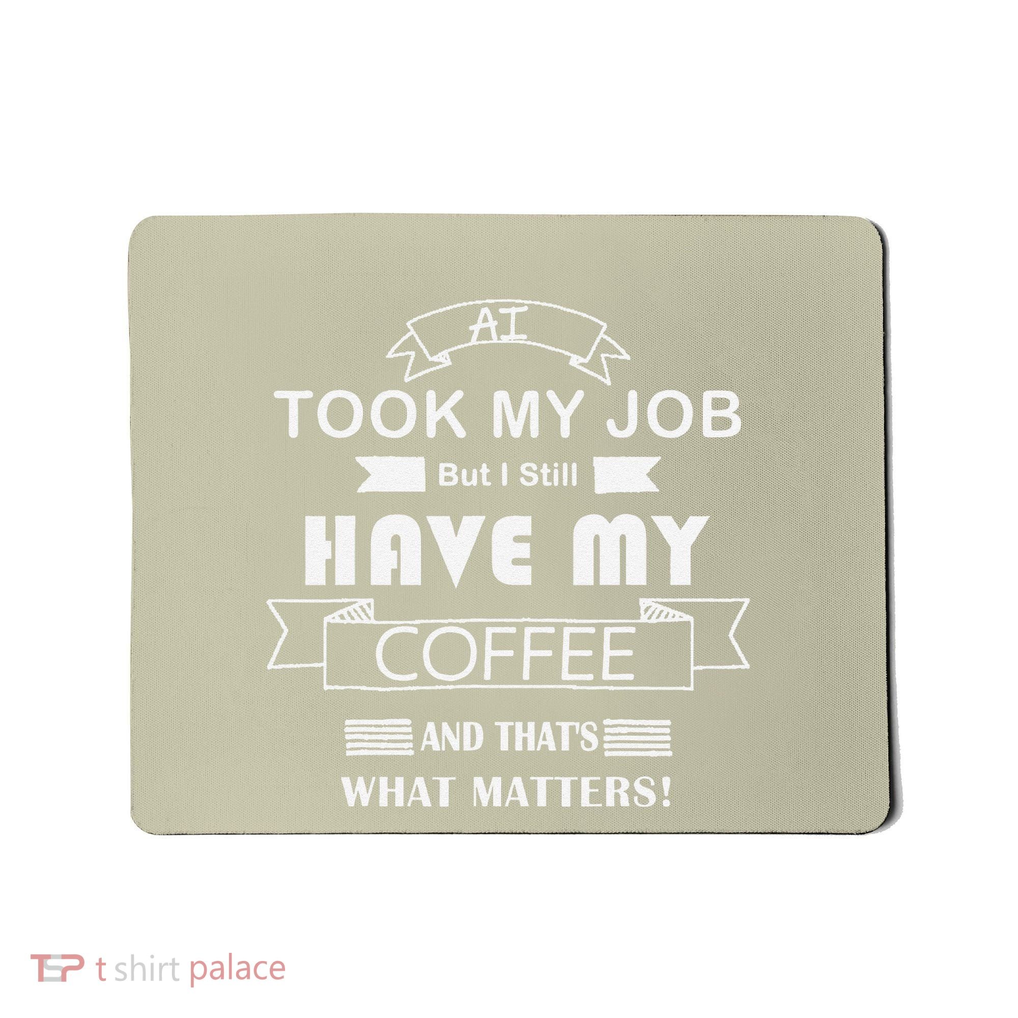 Funny Tech Humor Coffee Lover For Unemployed Remote Workers Mousepad