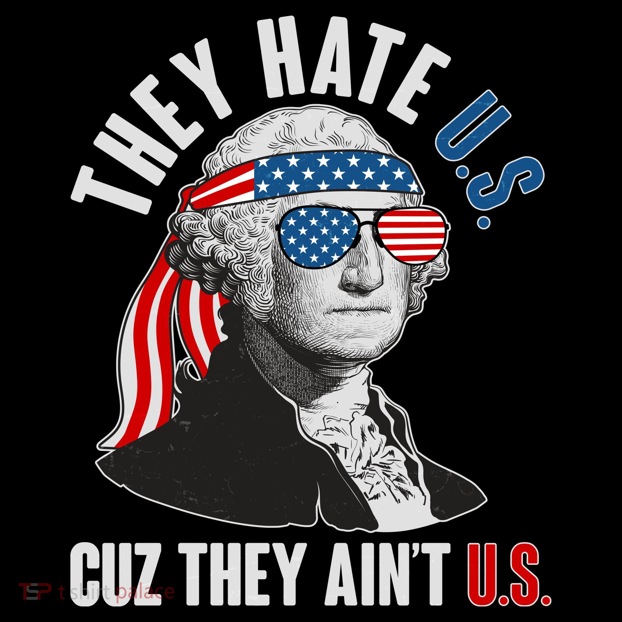 Funny They Hate U.S. Cuz They Ain't U.S. George Washington Women's Hoodie