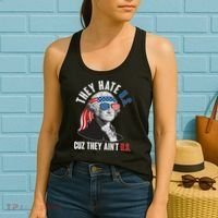 Funny They Hate U.S. Cuz They Ain't U.S. George Washington Women's Tank Top thumb 2